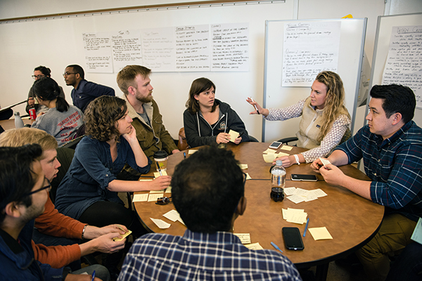 Darden MBA students participating in an experiential course on design thinking.