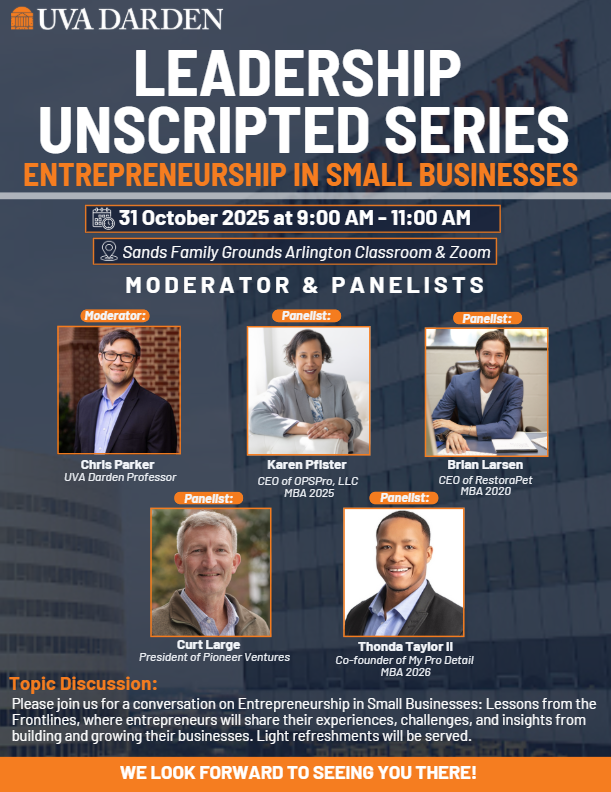 Leadership Unscripted Event Flyer - October 31 at 9 am