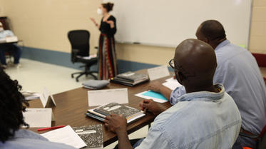 MBA instructor teaching at Dillwyn Correctional Facility.