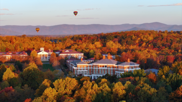 Aerial Photo UVA Darden Fall
