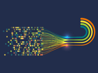 data rainbow abstract graphic