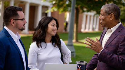 Professor Martin Davidson with students