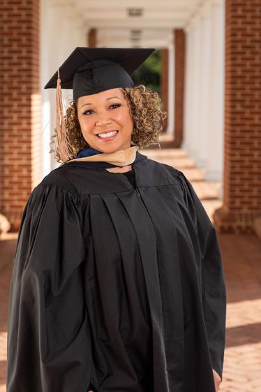student in cap and gown 