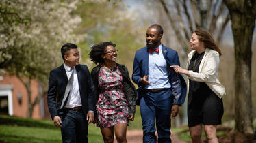 group of happy students UVA Darden