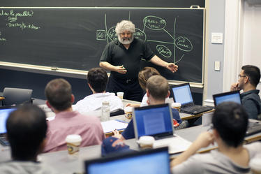 Professor R. Edward Freeman teaching a class at UVA Darden