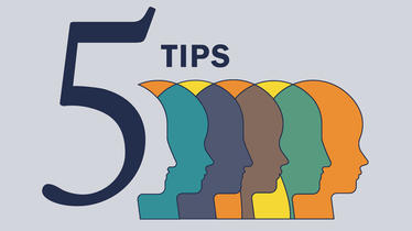 Illustration of different colored human profiles
