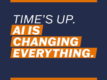 Text stating "Time's up. AI is changing everything."