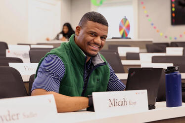darden student in classroom